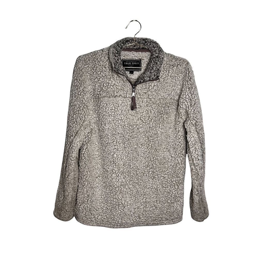 True Grit Fluffy Half Zip Pullover Sweater